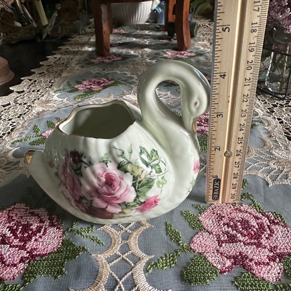 Vintage Porcelain Formalities Baum Bros swan planter - Picture 1 of 9